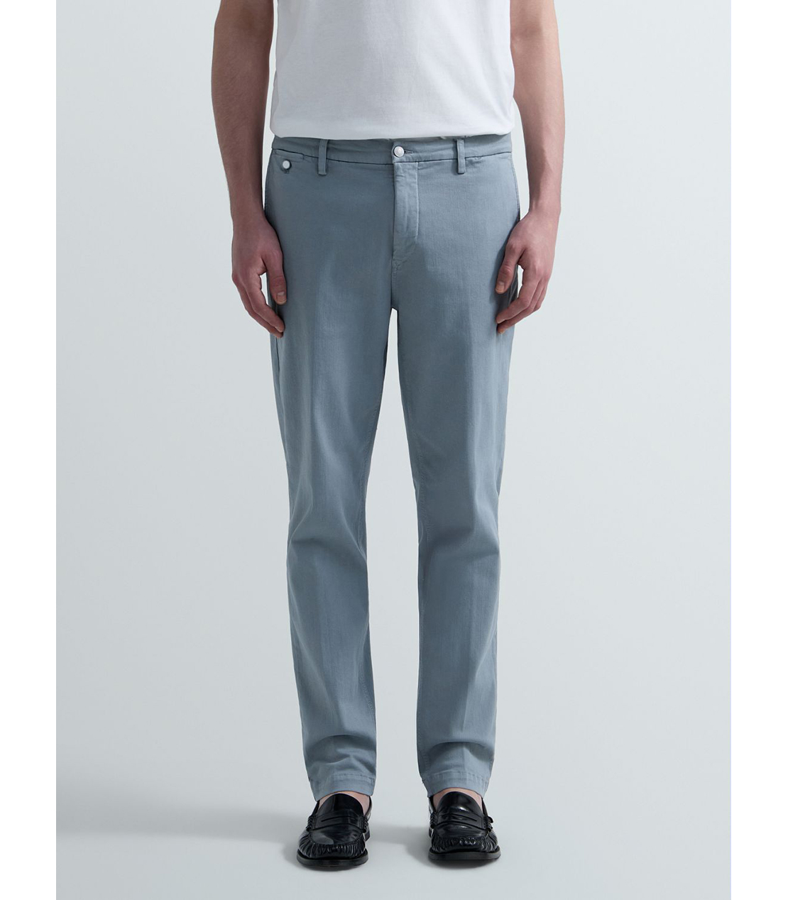 レギュラースリムBENNI Hyperflex Color チノパンツ 詳細画像 グレイッシュブルー 1